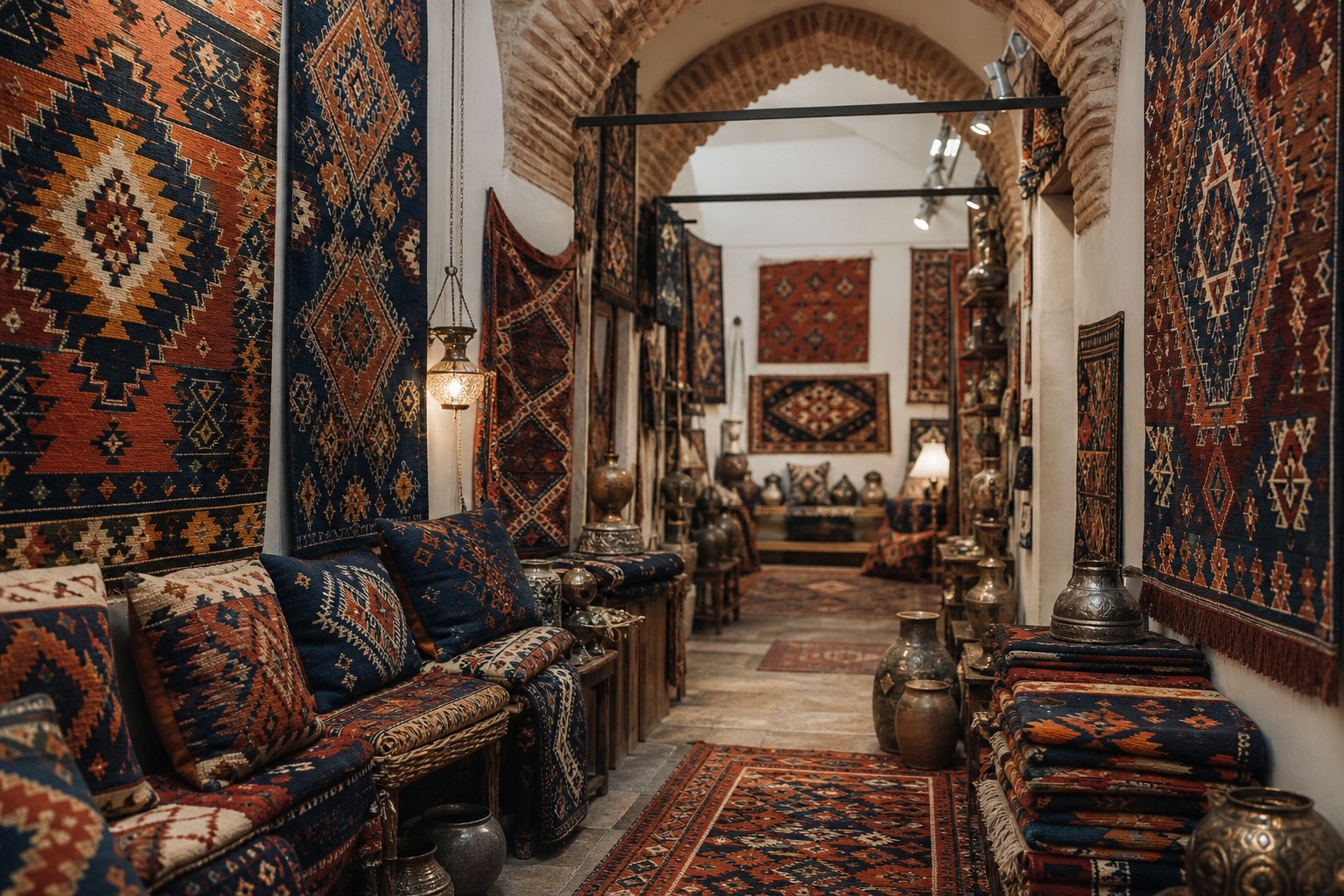 El dokuması kilim ve duvar halıları